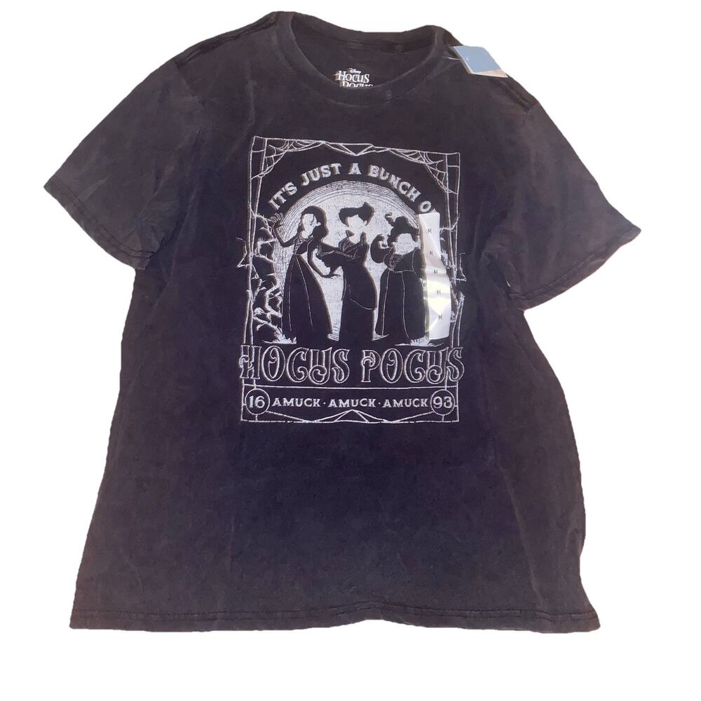 Disney Hocus Pocus Short Sleeve Black Graphic T-Shirt Women's Size‎ Medium NWT